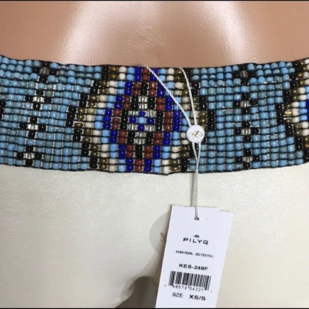 Pilyq beaded belted bikini bottoms. XS/S - Picture 2 of 7